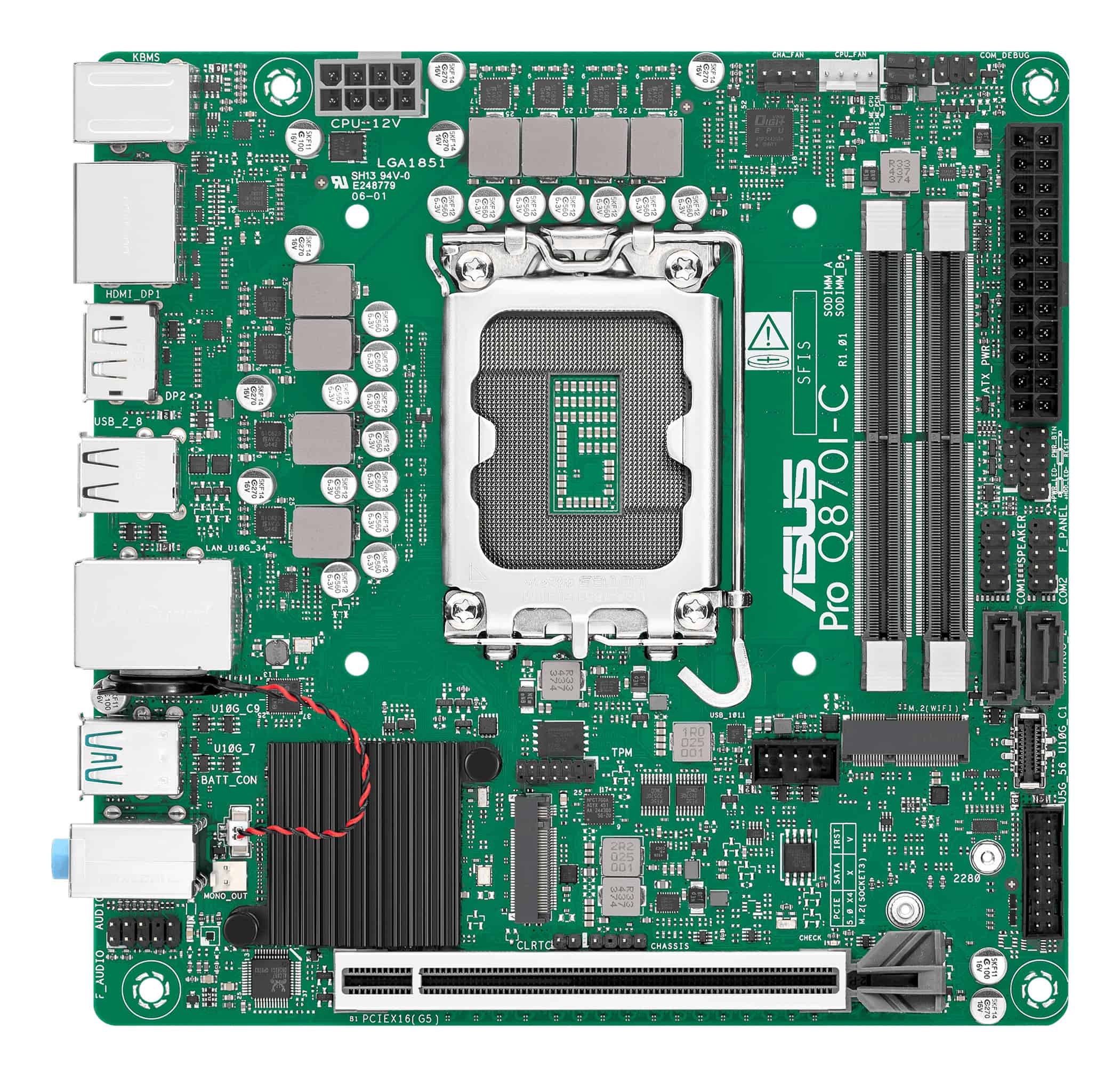 ASUS PRO Q870I-C-CSM Intel Q870 LGA 1851 (Socket V1) mini ITX (90MB1MPP-M0EAYC) thumbnail