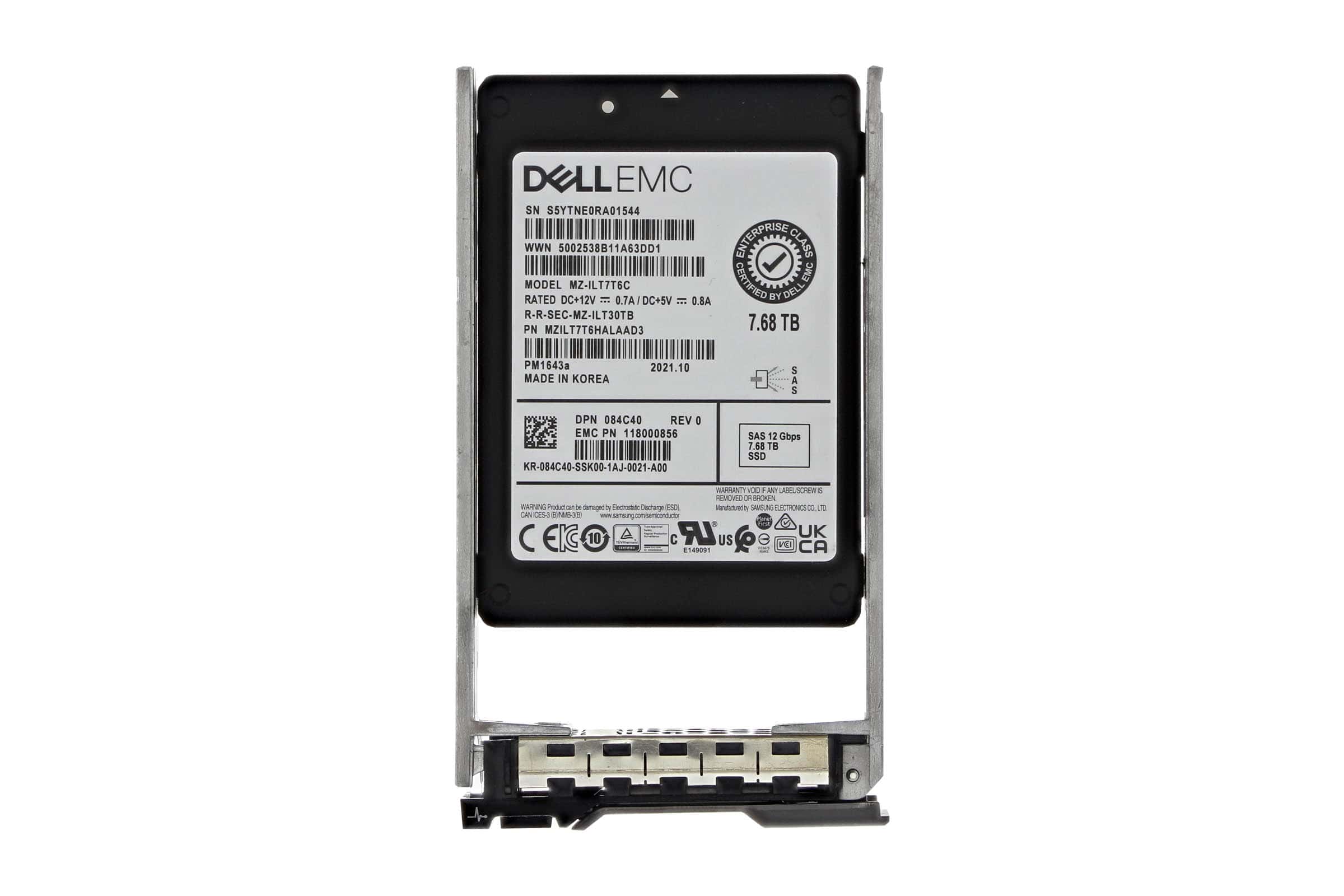 Dell 7.68TB SSD 2.5 SAS 12G RI (084C40-RFB) thumbnail