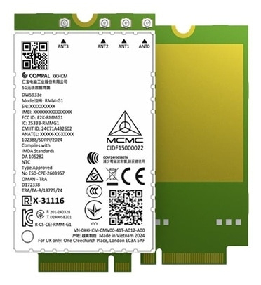DELL DW5933E Intern WWAN 4670 Mbit/s (DELL-7N7DH) thumbnail