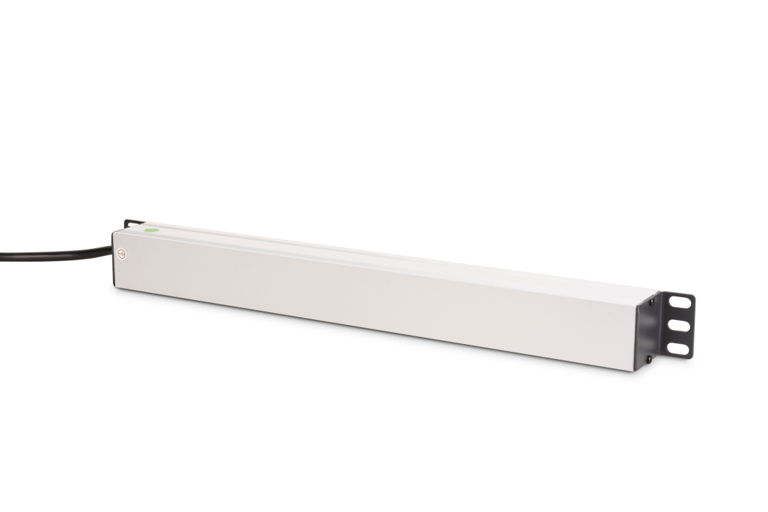 Digitus PDU Rack Power Strip 19 with overload protection, 8 Schuko CEE 7/3 (45°) sockets, 2m cable, Unischuko CEE 7/7 plug, 16A, (DN-95436) thumbnail