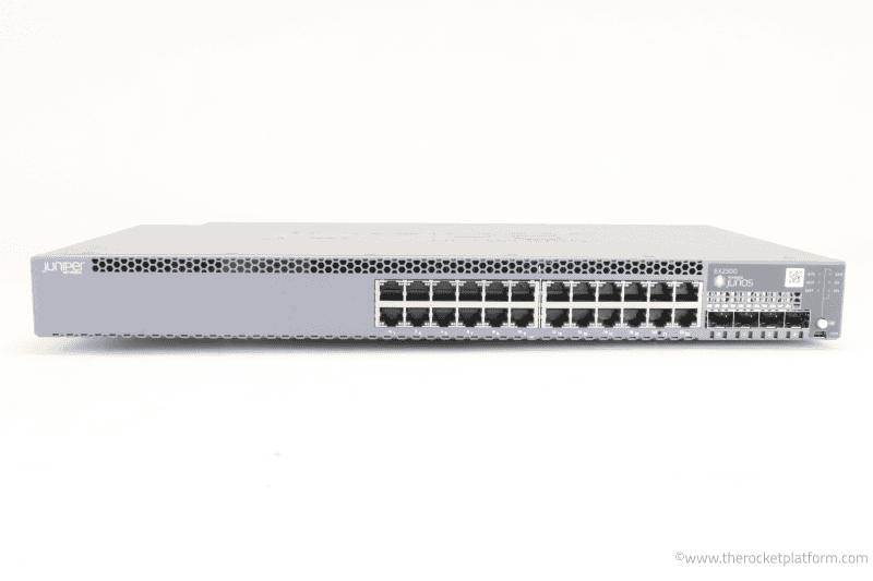 Juniper Networks EX Series EX2300-24T - Switch - L3 - managed - 24 x 10/100/1000 + 4 x Gigabit SFP / 10 Gigabit SFP+ - Desktop,  (EX2300-24T) thumbnail