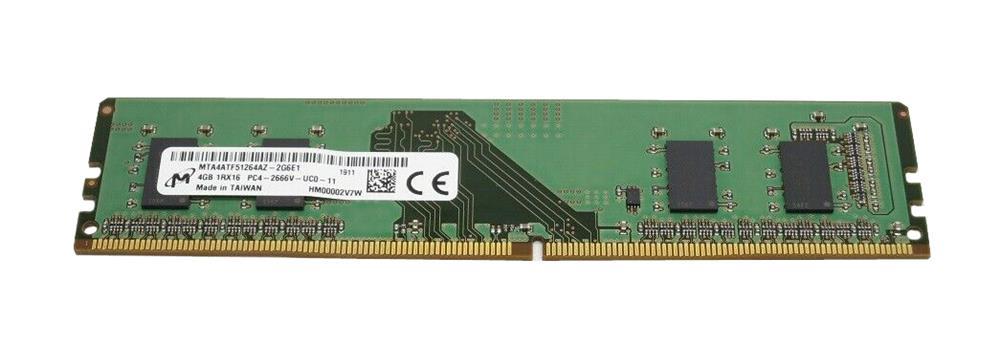 MICRON 4GB (1*4GB) 1RX16 PC4-21300V-U DDR4-2666MHZ UDIMM (MTA4ATF51264AZ-2G6) thumbnail