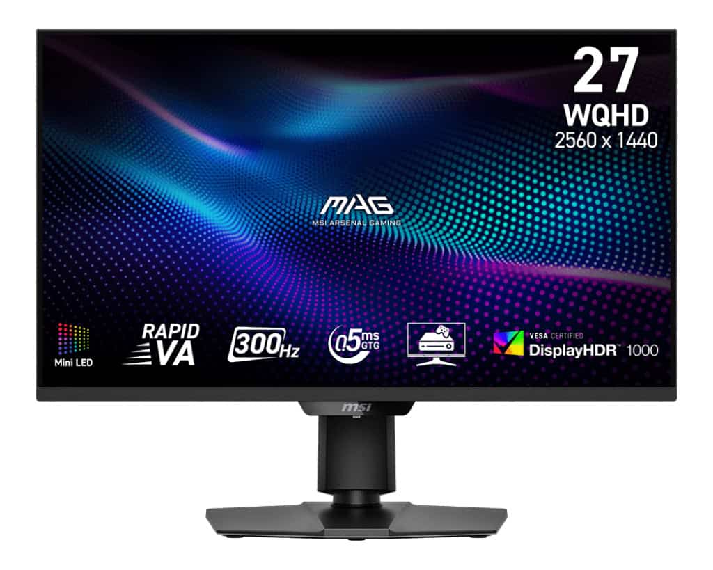 MSI MAG 274QPFDE X30MV computer monitor 68,6 cm (27) 2560 x 1440 Pixels Wide Quad HD LCD Zwart (9S6-3CF09H-003) thumbnail