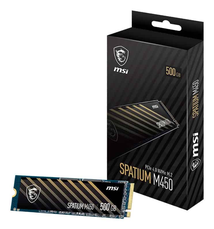 MSI Spatium M450 PCIe 4.0 NVMe M.2 500GB V1 PCI Express 4.0 3D NAND (SPATIUM M450 PCIE 4.0 NVME M.2 500GB V1) thumbnail