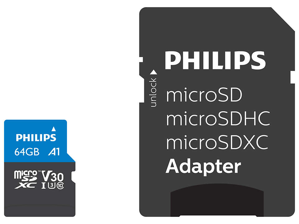 Philips FM64MP65B 64 GB MicroSDXC UHS-I Klasse 10 (FM64MP65B/00) thumbnail Philips FM64MP65B 64 GB MicroSDXC UHS-I Klasse 10 (FM64MP65B/00) thumbnail