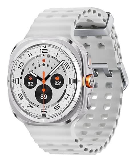 Samsung Galaxy Watch Ultra 3,81 cm (1.5") AMOLED 47 mm Digitaal 480 x 480 Pixels Touchscreen 4G Titanium, Wit Wifi GPS (SM-L705FAW2EUE) thumbnail Samsung Galaxy Watch Ultra 3,81 cm (1.5") AMOLED 47 mm Digitaal 480 x 480 Pixels Touchscreen 4G Titanium, Wit Wifi GPS (SM-L705FAW2EUE) thumbnail