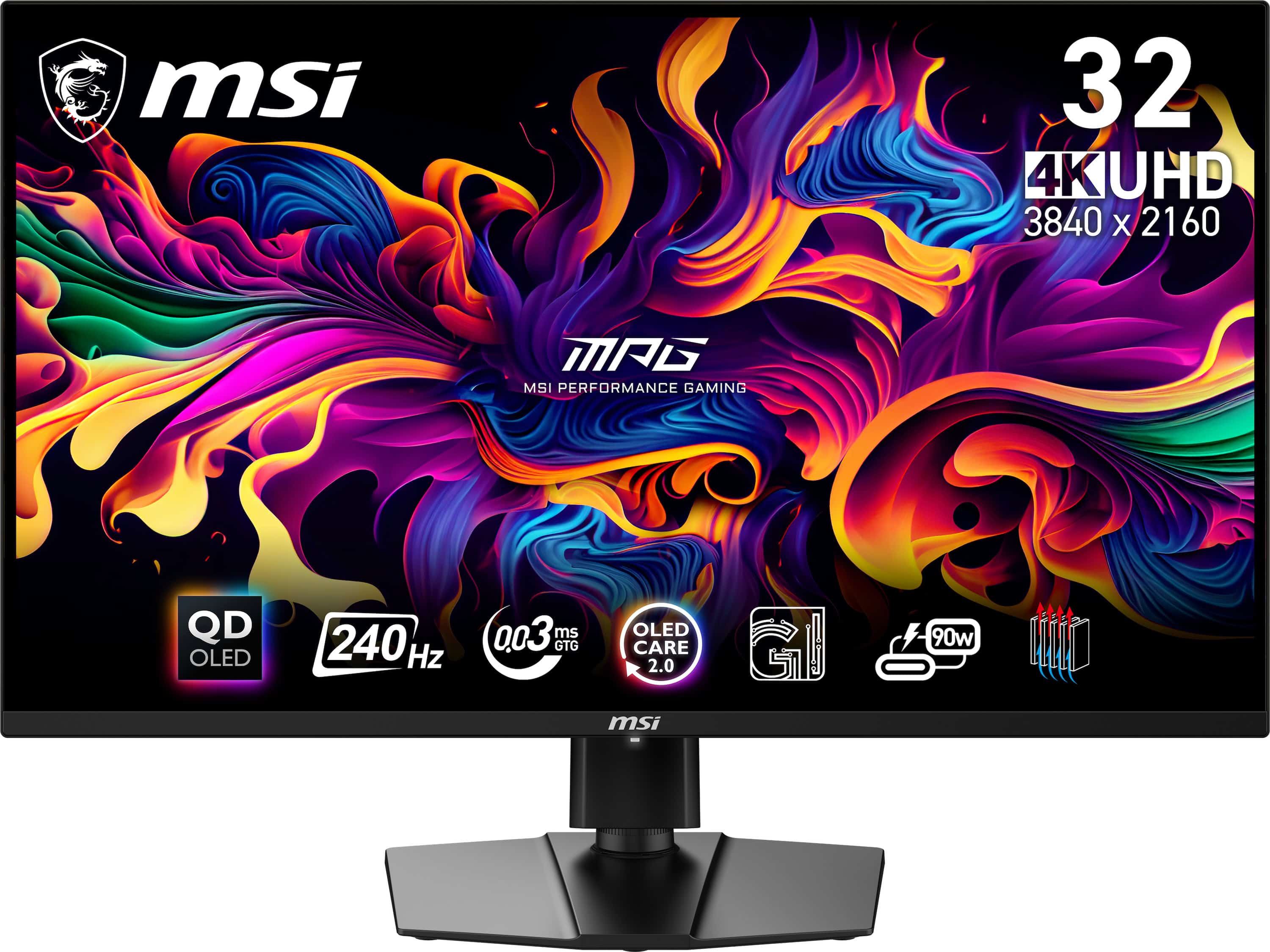 MSI MPG 321URX QD-OLED computer monitor 80 cm (31.5") 3840 x 2160 Pixels 4K Ultra HD Zwart (9S6-3DD29A-001) thumbnail