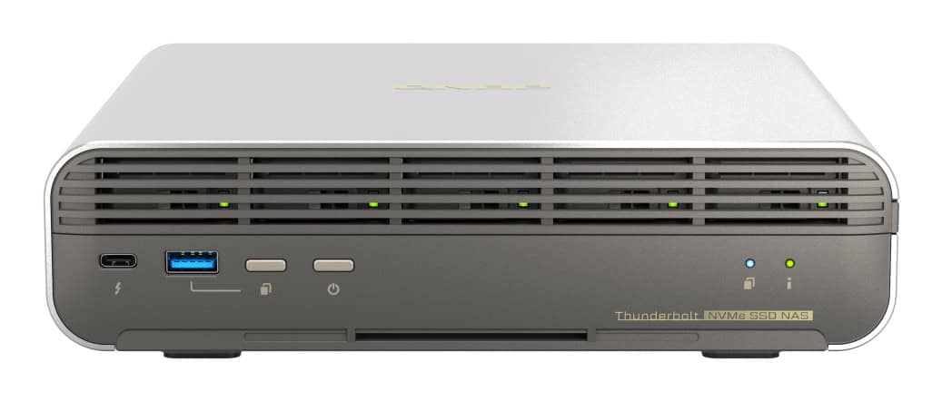 QNAP TBS-h574TX-i5UC-05S02 NAS Compact Intel® Core™ i5 i5-1235U 16 GB 19,2 TB SSD QNAP QTS Grijs, Zwart (TBS-H574TX-I5UC-05S02) thumbnail