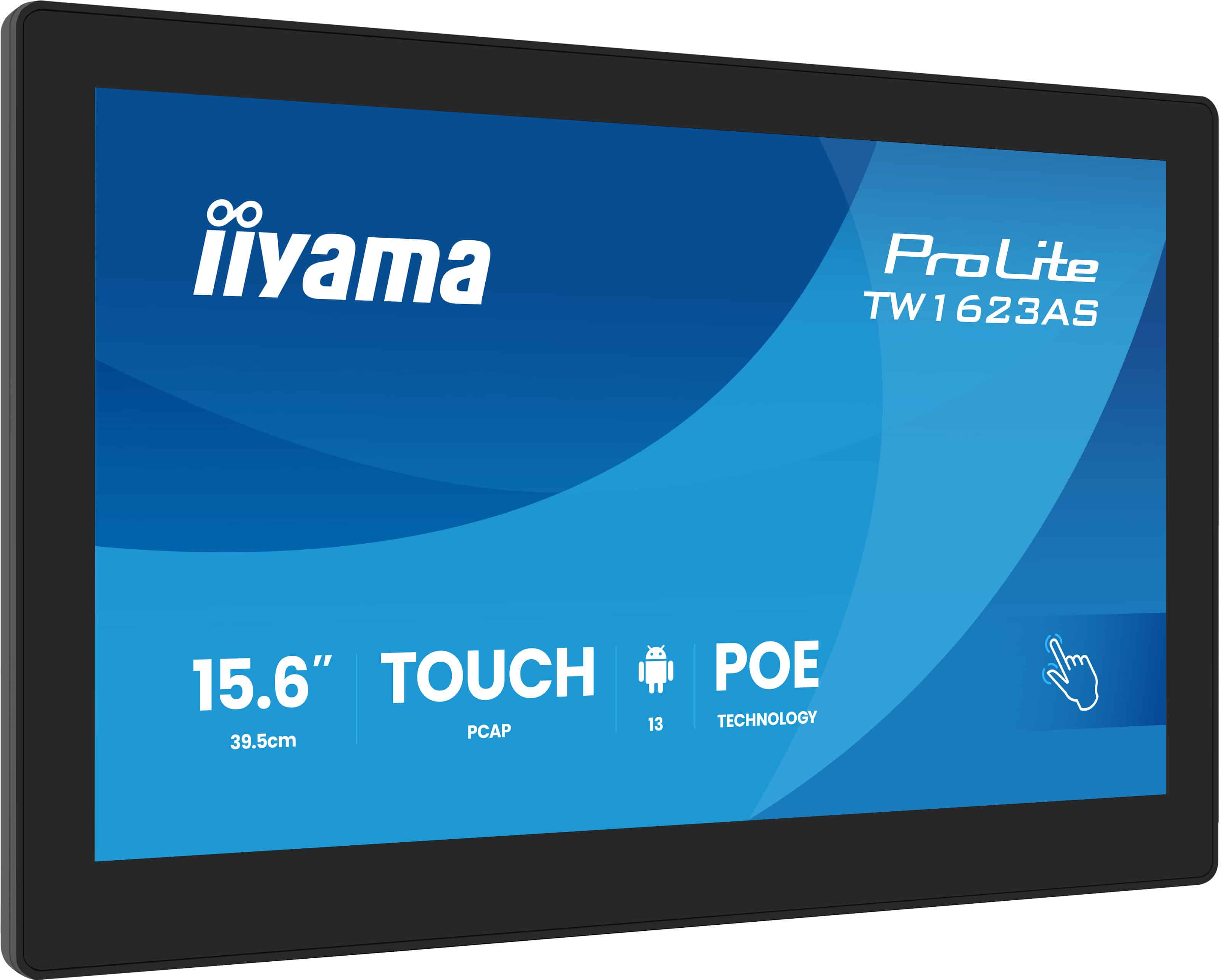 iiyama TW1623AS-B3P computer monitor 39,6 cm (15.6") 1920 x 1080 Pixels Full HD LED Touchscreen Zwart (TW1623AS-B3P) thumbnail