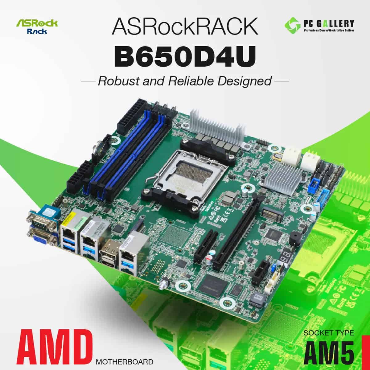 ASRock Mainboard B650D4U micro-ATX Sockel AM5 Single (B650D4U) thumbnail