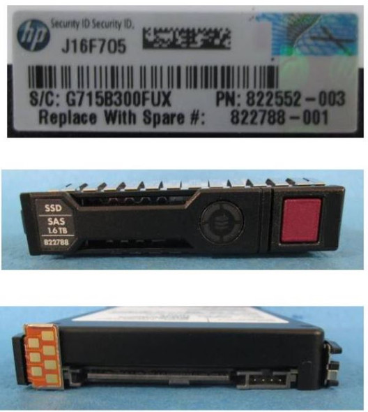 HP DRV SSD 1.6TB 12G SFF SAS (846625-001-RFB) thumbnail