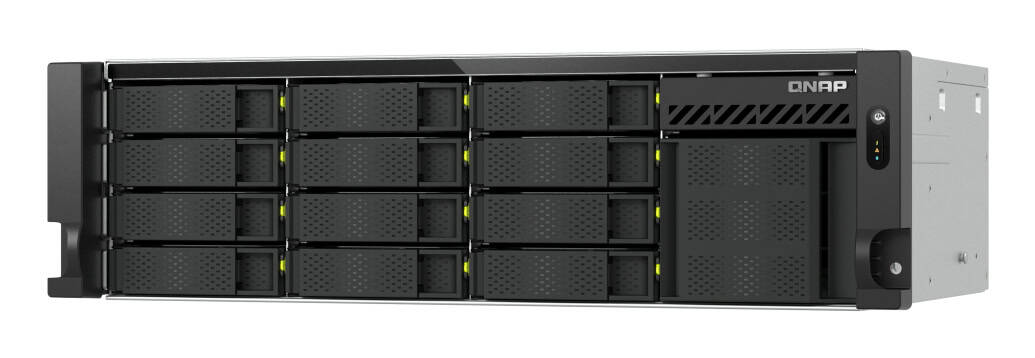 QNAP TS-H1655XEU-RP Opslagserver Rack (3U) Intel Atom® C5125 8 GB DDR4 0 TB QuTS hero Zwart, Grijs (TS-H1655XEU-RP-8G) thumbnail