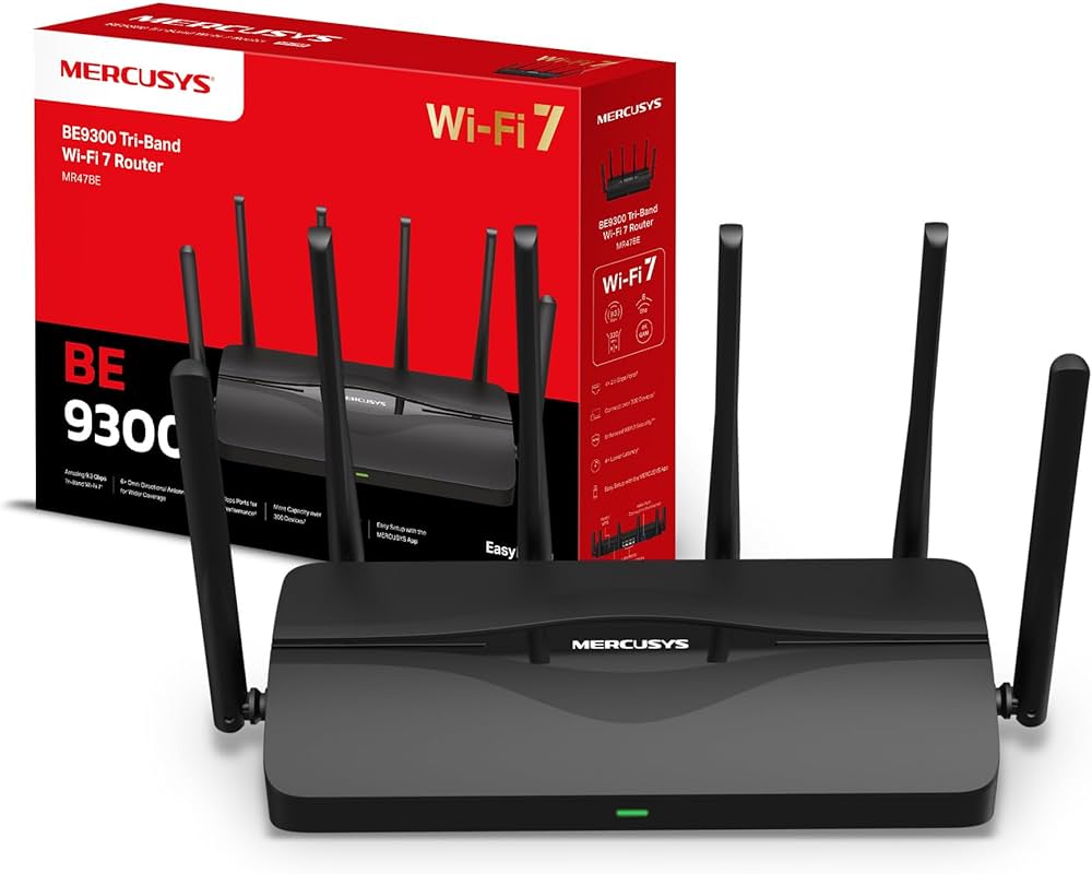 TP-Link MR47BE Mercusys BE9300 Tri-Band Wi-Fi 7 Router (MR47BE) thumbnail