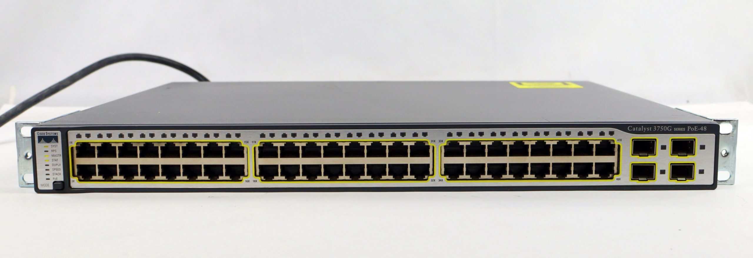 Cisco Catalyst 3750 48 Port Switch (WS-C3750-48TS-E-RFB) thumbnail