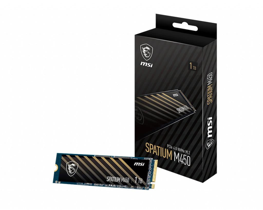 MSI SPATIUM M450 PCIe 4.0 NVMe M.2 1 TB PCI Express 4.0 3D NAND (SPATIUM M450 PCIE 4.0 NVME M.2 1TB) thumbnail