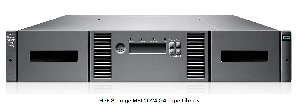 HPE MSL2024 Tape Library 1x MSL LTO-8 FC 15x LTO-8 30TB (P84144-B25) thumbnail