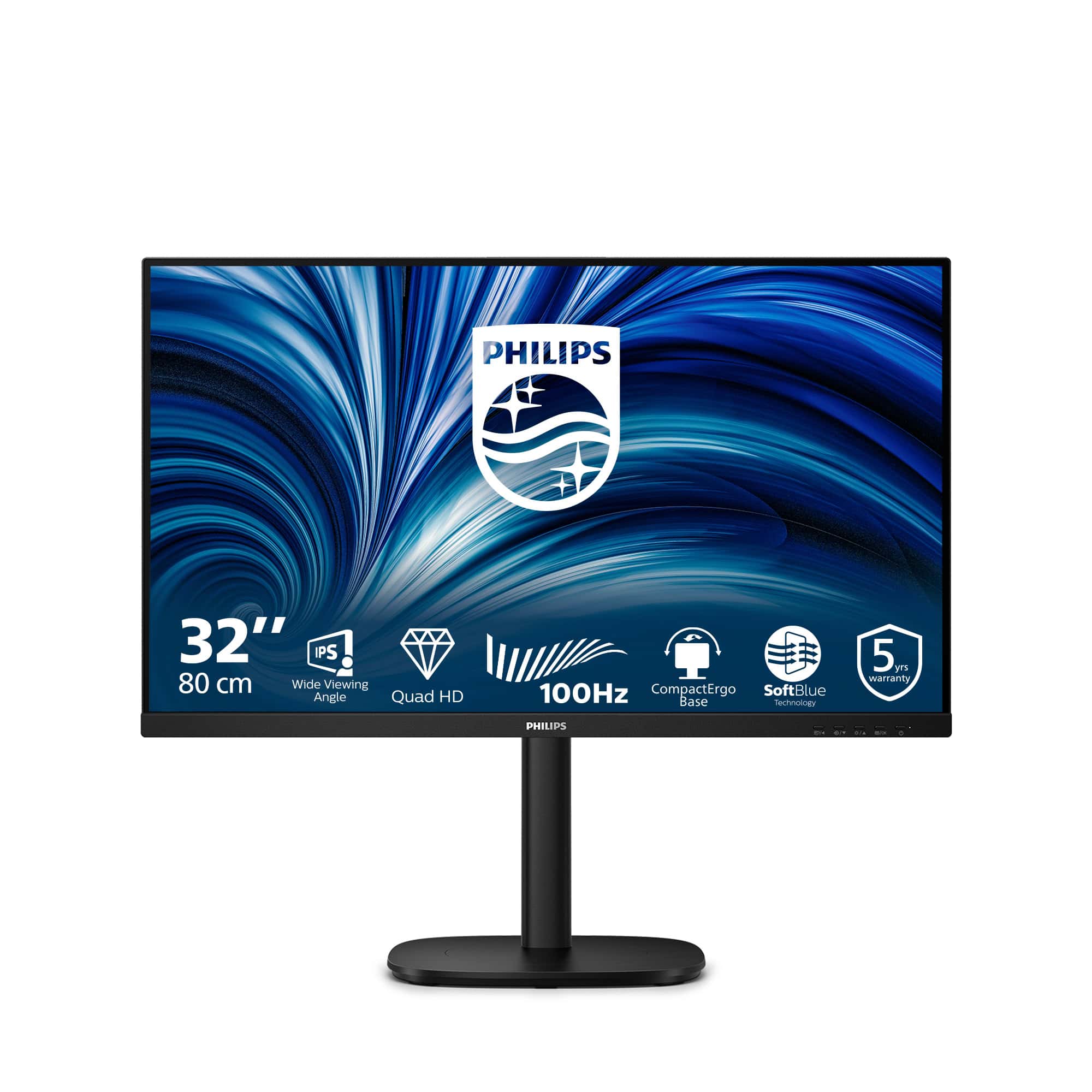 Philips 3000 series 32B2N3500/00 computer monitor 80 cm (31.5) 2560 x 1440 Pixels Quad HD LCD Zwart (32B2N3500/00) thumbnail