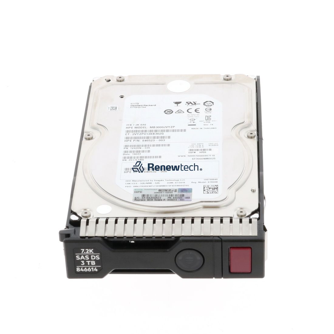HPE 3TB 12G SAS 7.2K 3.5 MDL Reman HDD (846528R-B21) thumbnail