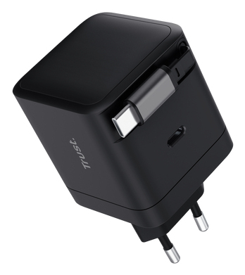 Trust Maxo Intrekbare USB-C-PD-oplader van 65 W (25805) thumbnail Trust Maxo Intrekbare USB-C-PD-oplader van 65 W (25805) thumbnail