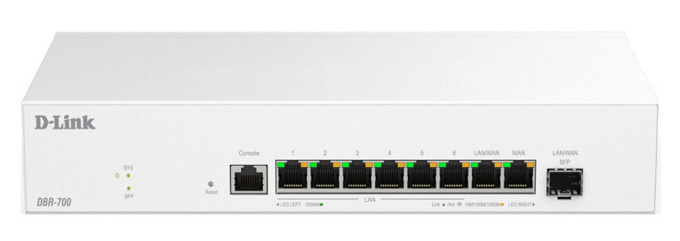 D-Link DBR-700 bedrade router 2.5 Gigabit Ethernet Wit (DBR-700) thumbnail