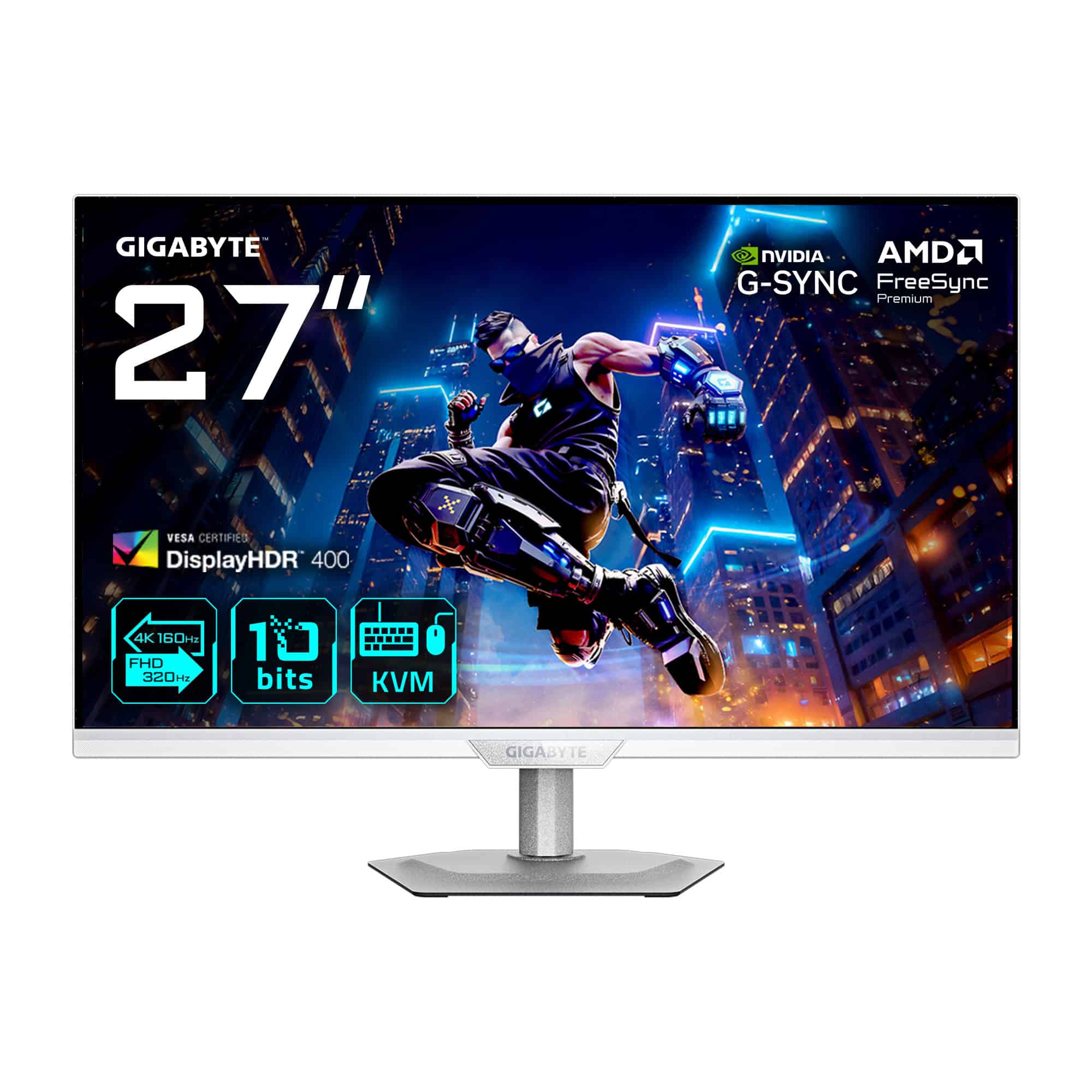 GIGABYTE M27UP ICE computer monitor 68,6 cm (27") 3840 x 2160 Pixels 4K Ultra HD LED Wit (M27UP ICE) thumbnail