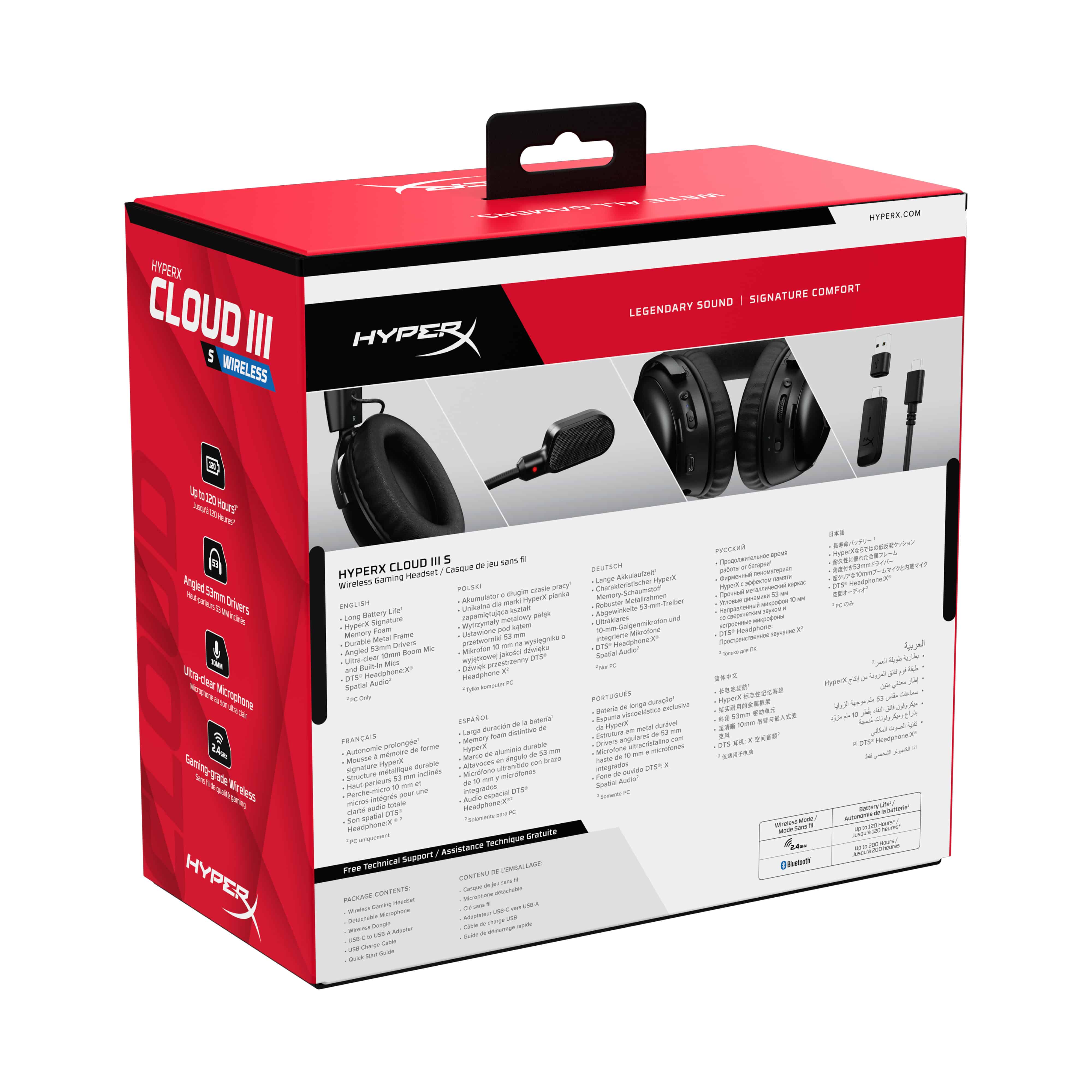 HyperX Cloud III S Wireless - Gaming Headset (zwart) (A59YZAA) thumbnail