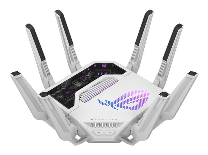 ASUS ROG Rapture GT-BE19000AI draadloze router 10 Gigabit Ethernet Tri-band (2,4 GHz / 5 GHz / 6 GHz) Wit (90IG09S0-MO9A0V) thumbnail