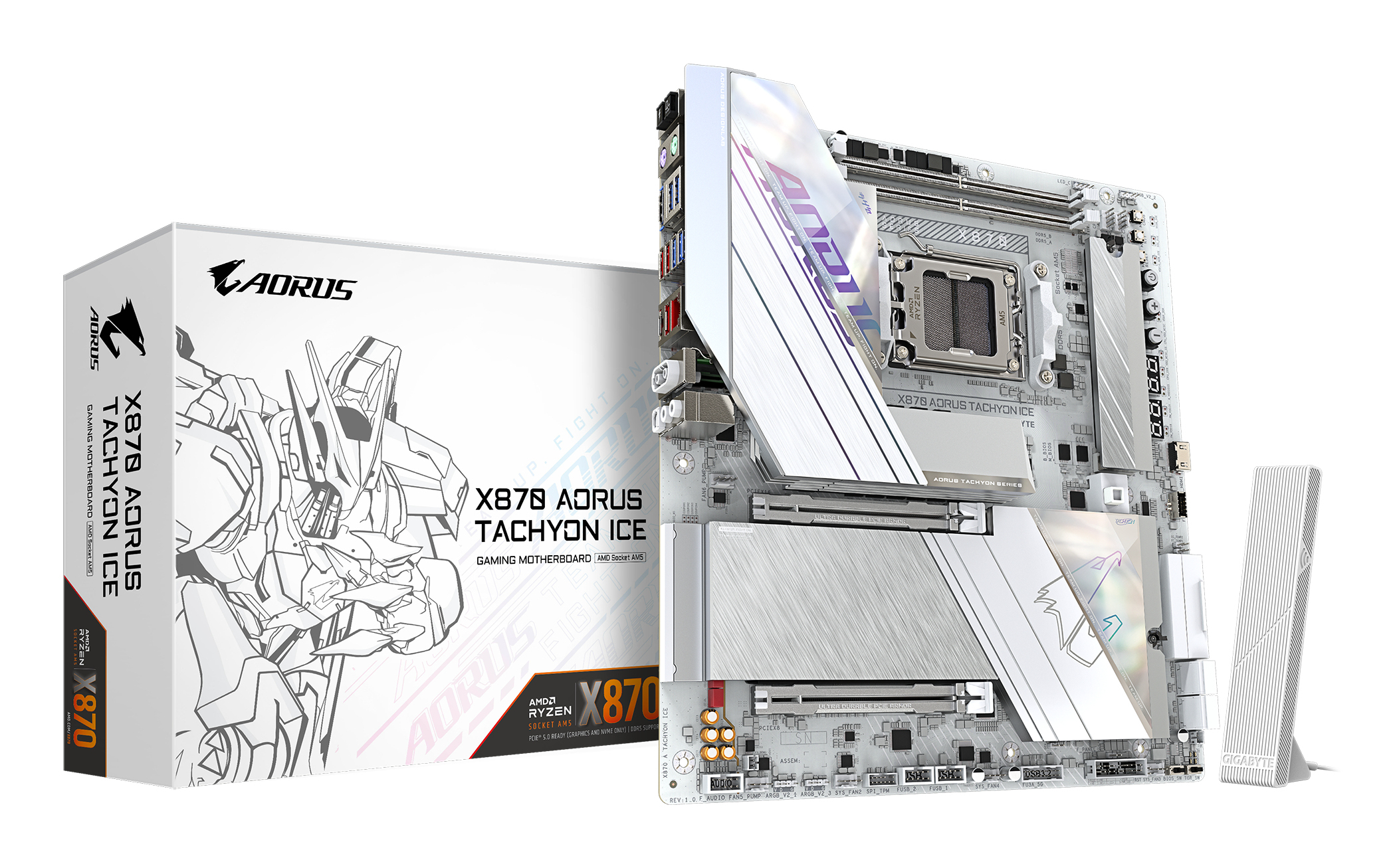 GIGABYTE X870 AORUS TACHYON ICE AMD X870 Socket AM5 Verlengd ATX (X870 A TACHYON ICE) thumbnail