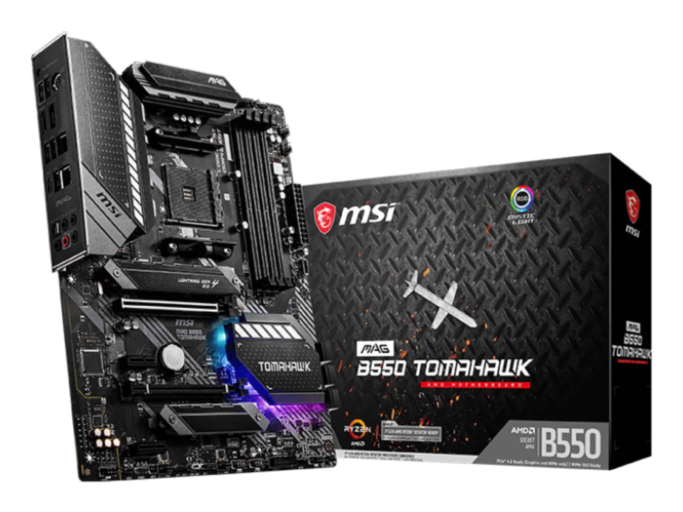 MSI MAG B550 Tomahawk AMD B550 Socket AM4 ATX (7C91-001R) thumbnail