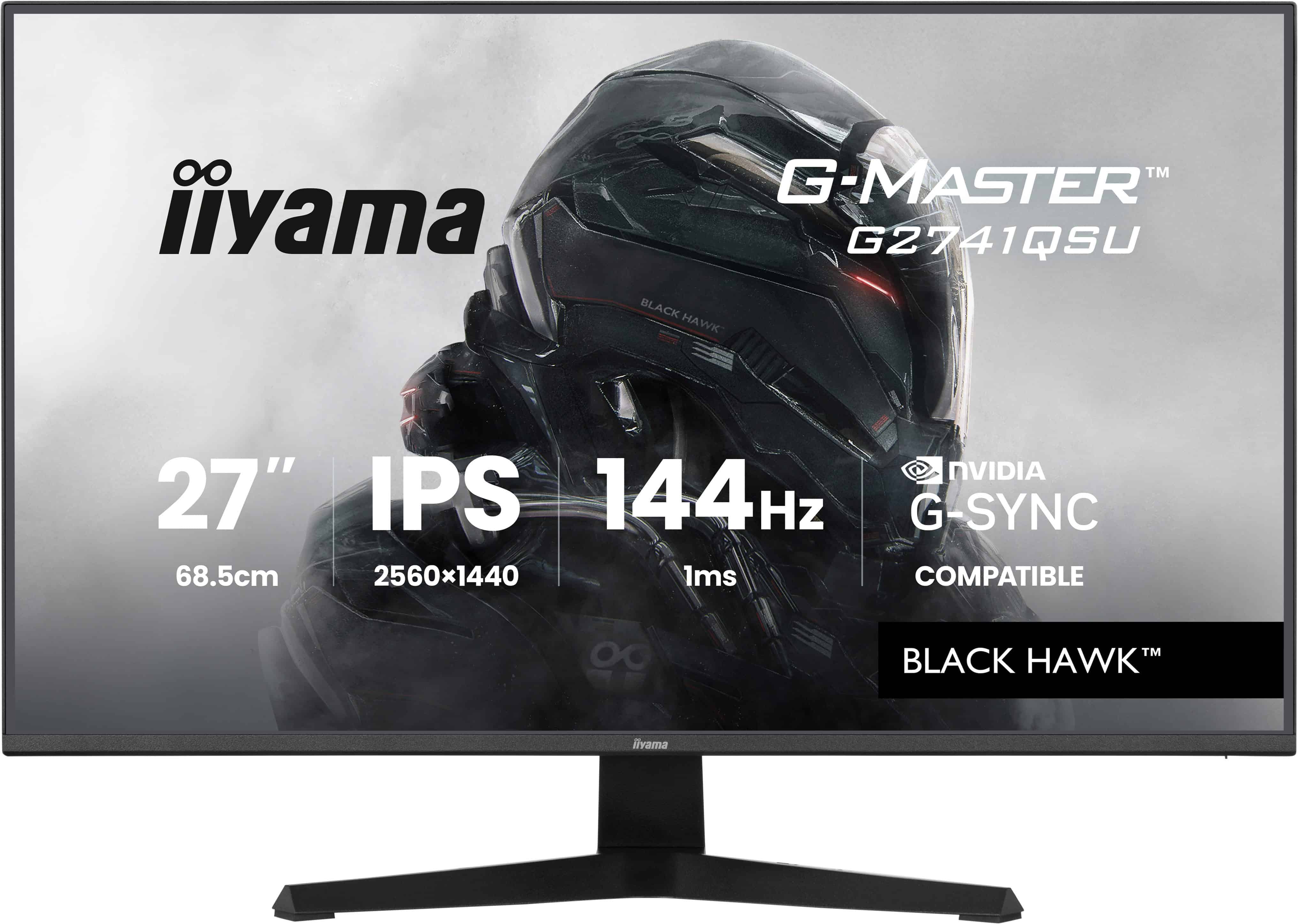 iiyama G-MASTER G2741QSU-B1 computer monitor 68,6 cm (27) 2560 x 1440 Pixels Zwart (G2741QSU-B1) thumbnail