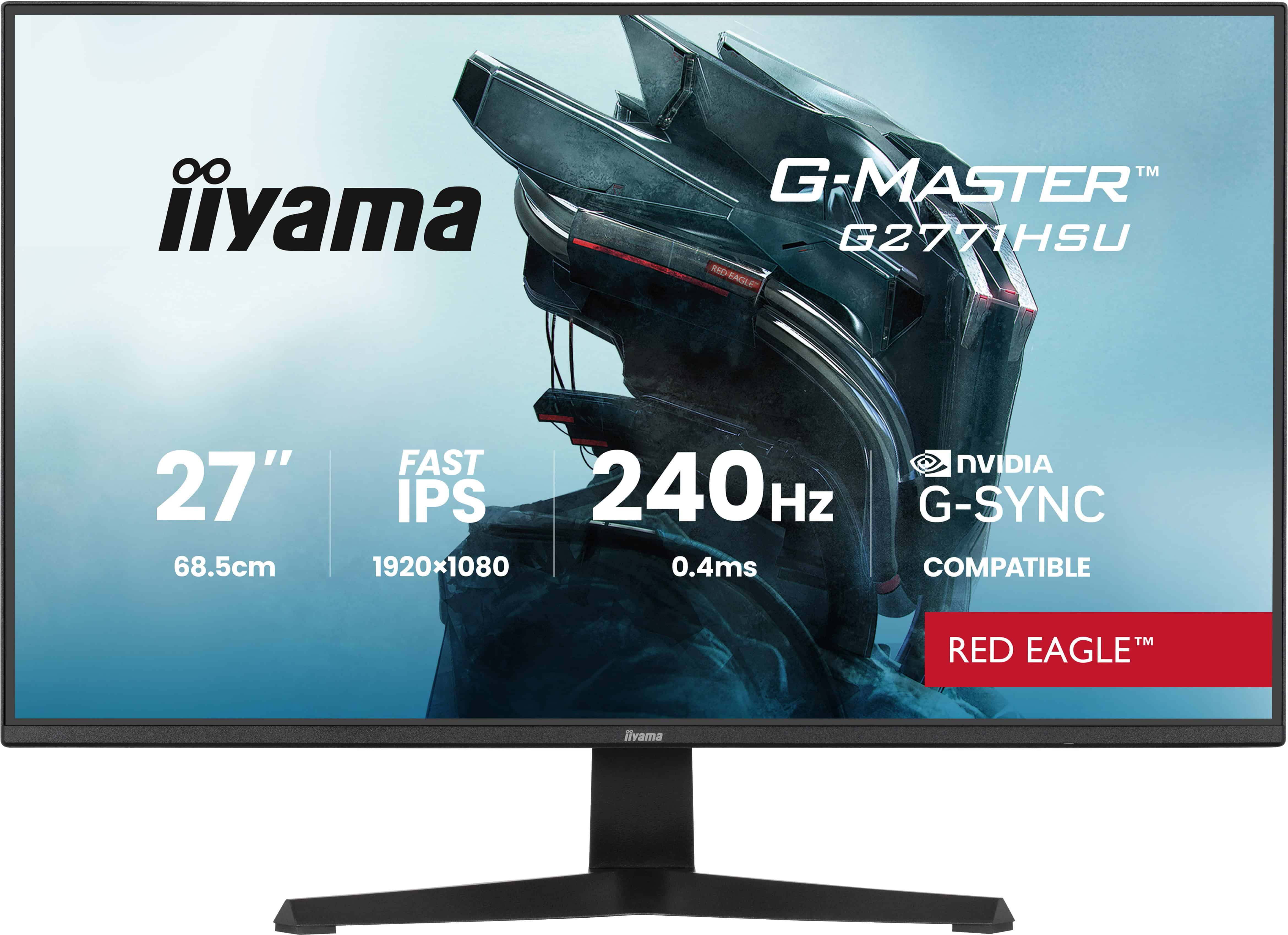 iiyama G-MASTER G2771HSU-B1 computer monitor 68,6 cm (27) 1920 x 1080 Pixels Full HD Zwart (G2771HSU-B1) thumbnail