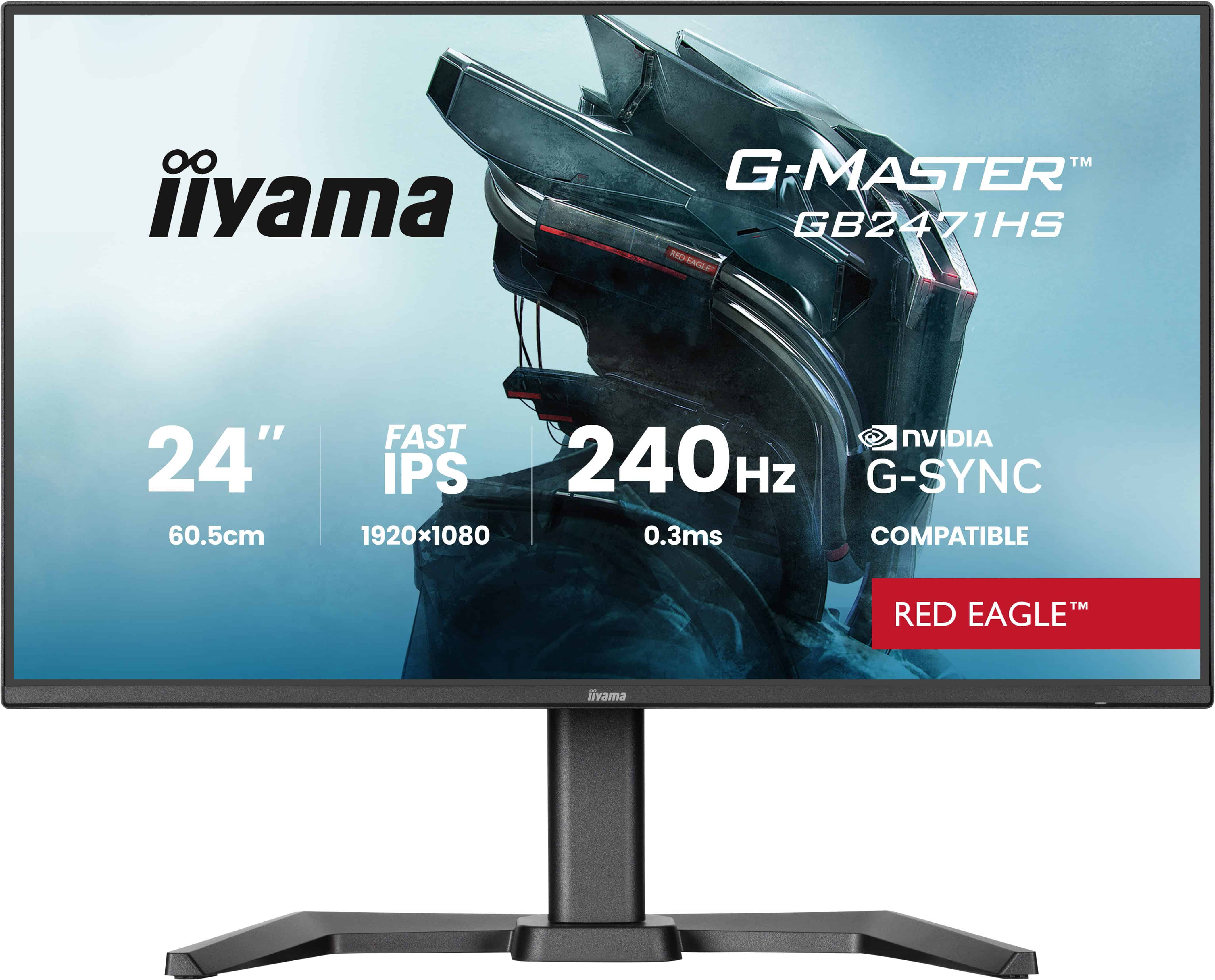 iiyama G-MASTER GB2471HS-B1 computer monitor 60,5 cm (23.8) 1920 x 1080 Pixels Full HD Zwart (GB2471HS-B1) thumbnail