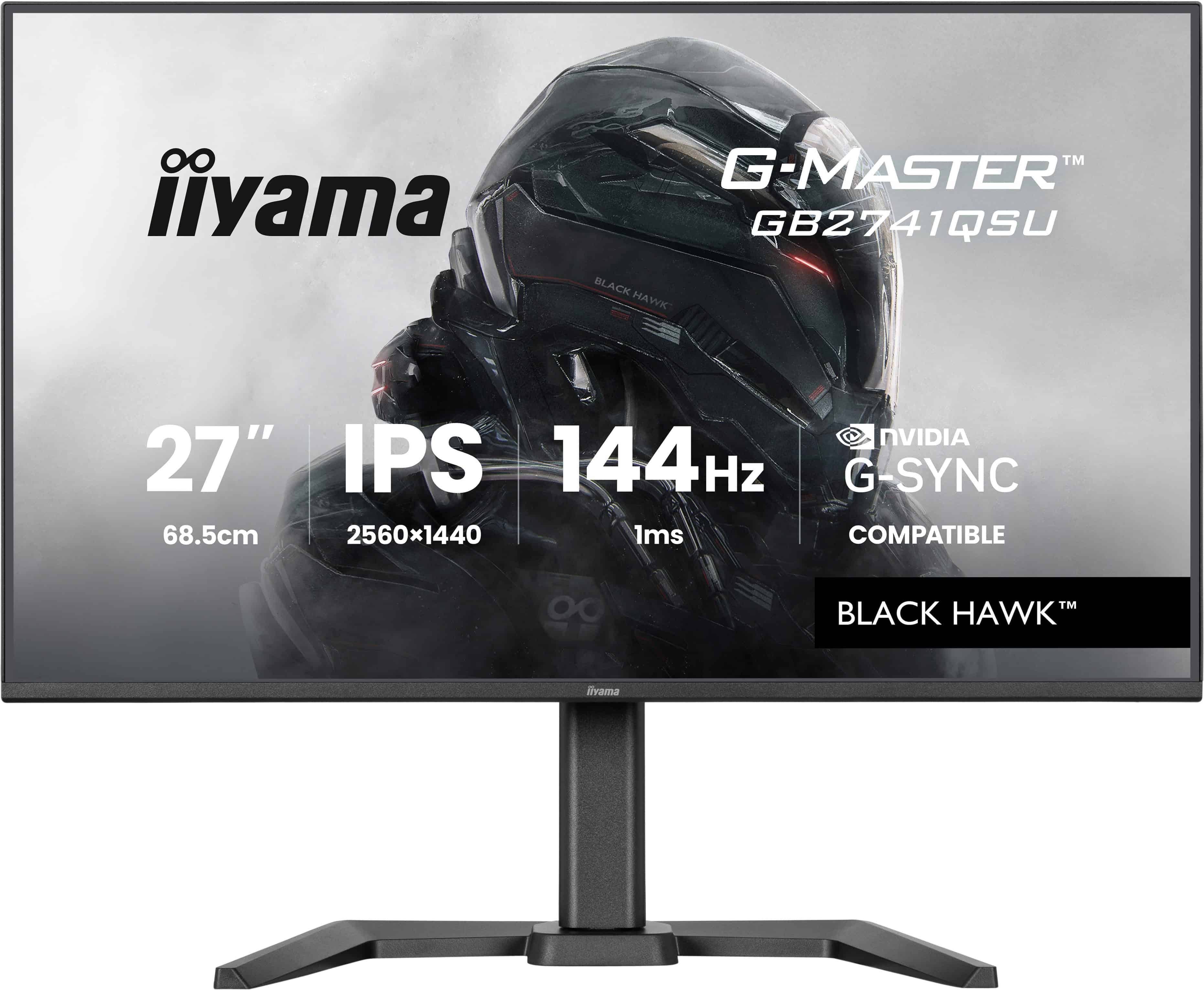 iiyama G-MASTER GB2741QSU-B1 computer monitor 68,6 cm (27) 2560 x 1440 Pixels Zwart (GB2741QSU-B1) thumbnail