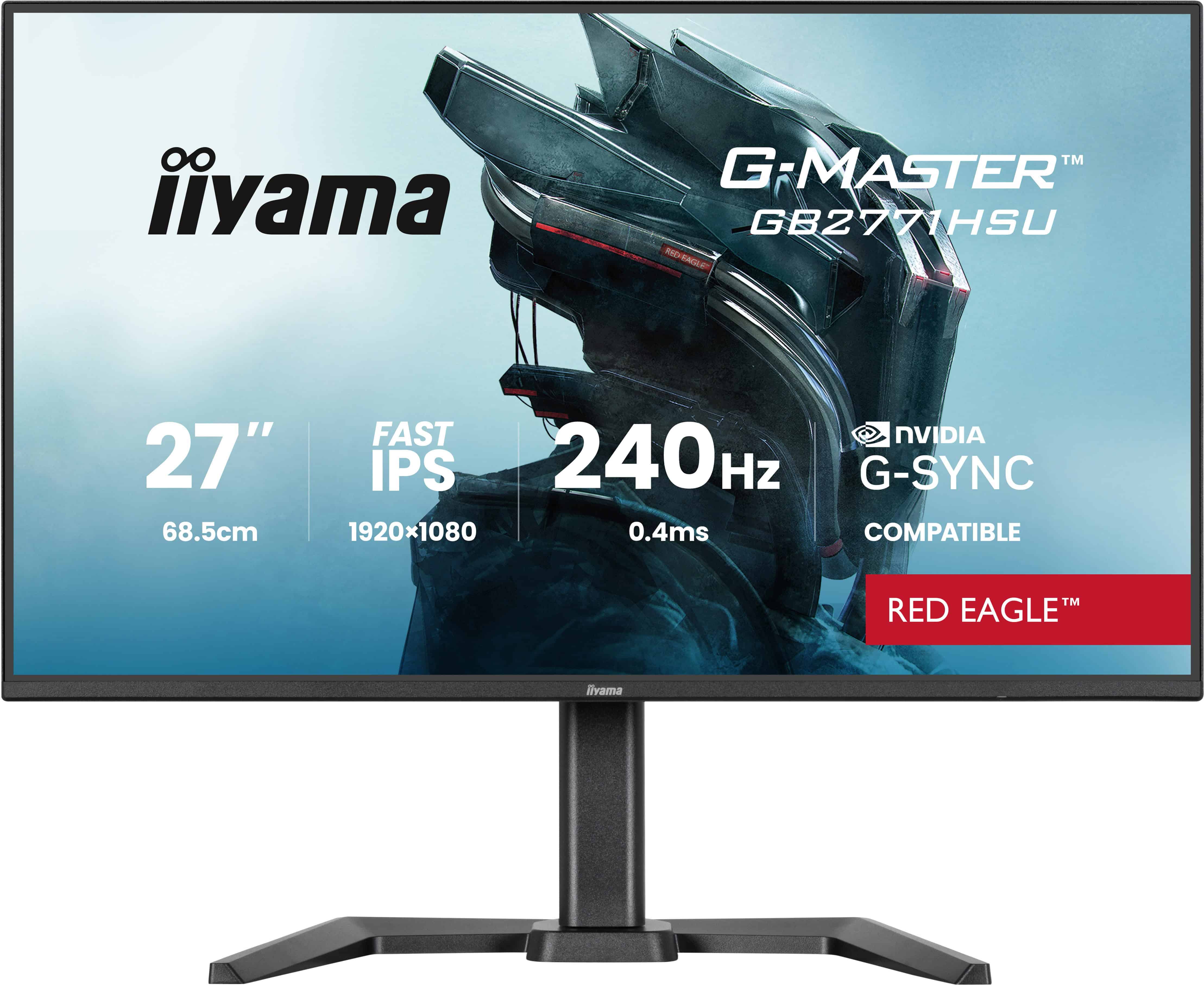 iiyama G-MASTER GB2771HSU-B1 computer monitor 68,6 cm (27) 1920 x 1080 Pixels Full HD Zwart (GB2771HSU-B1) thumbnail