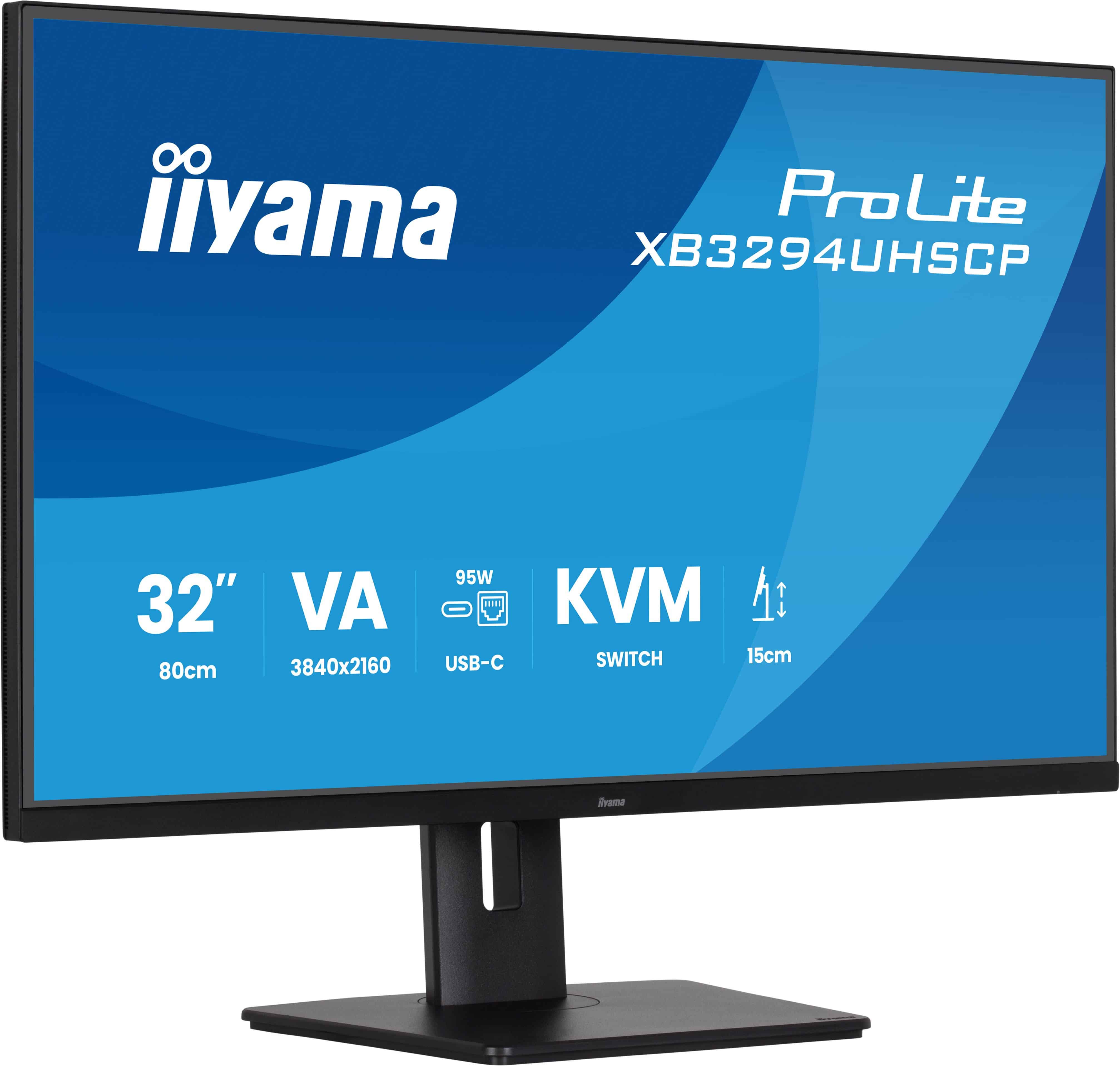 iiyama ProLite XB3294UHSCP-B1 computer monitor 80 cm (31.5) 3840 x 2160 Pixels 4K Ultra HD Zwart (XB3294UHSCP-B1) thumbnail