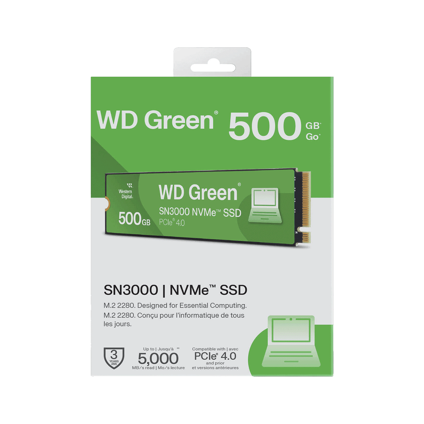 Sandisk WD Green SN3000 NVMe SSD - 500 GB (WDS500G4G0E) thumbnail