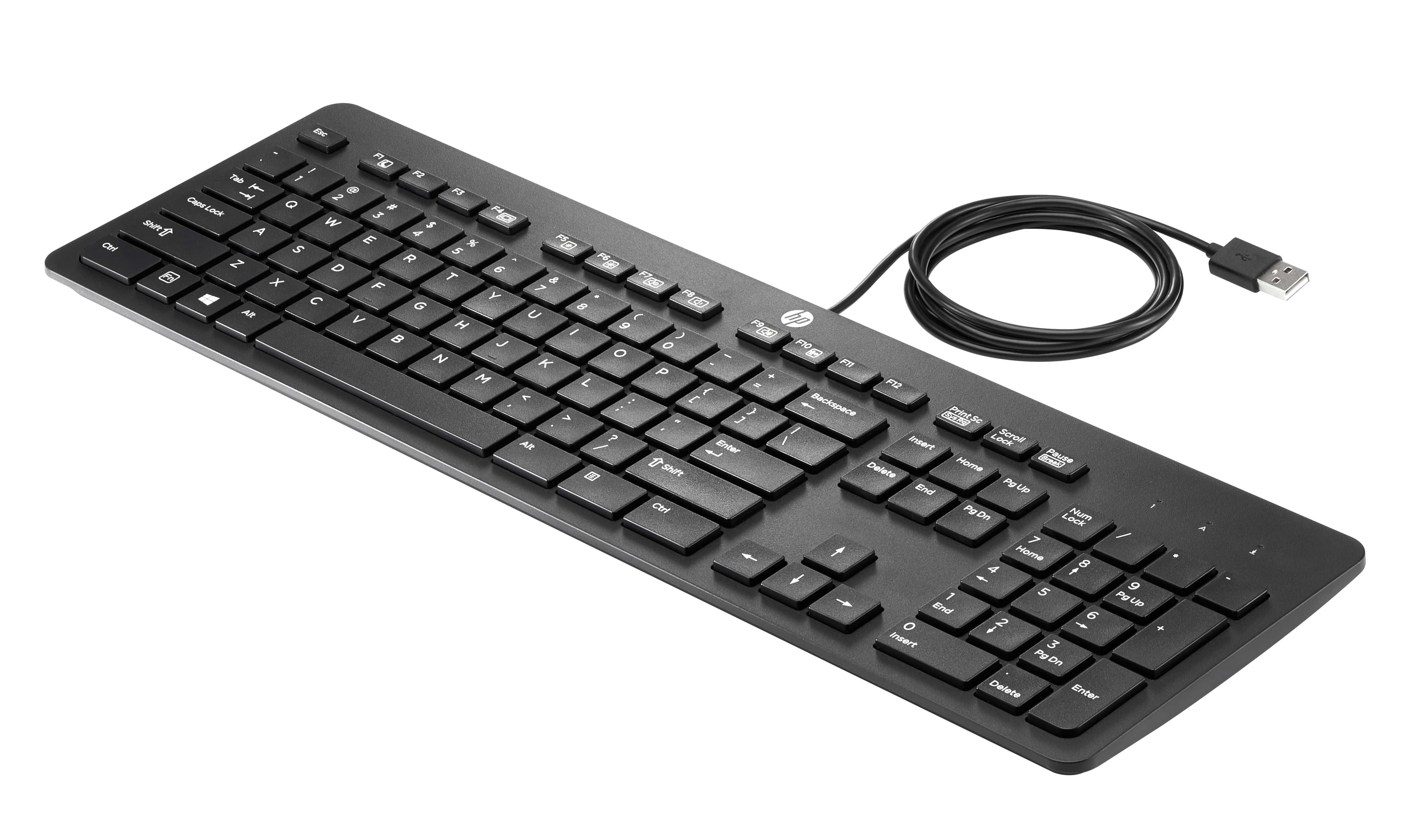 HP USB Business Slim Keyboard toetsenbord Kantoor Zwart (N3R87AA#ABB) thumbnail