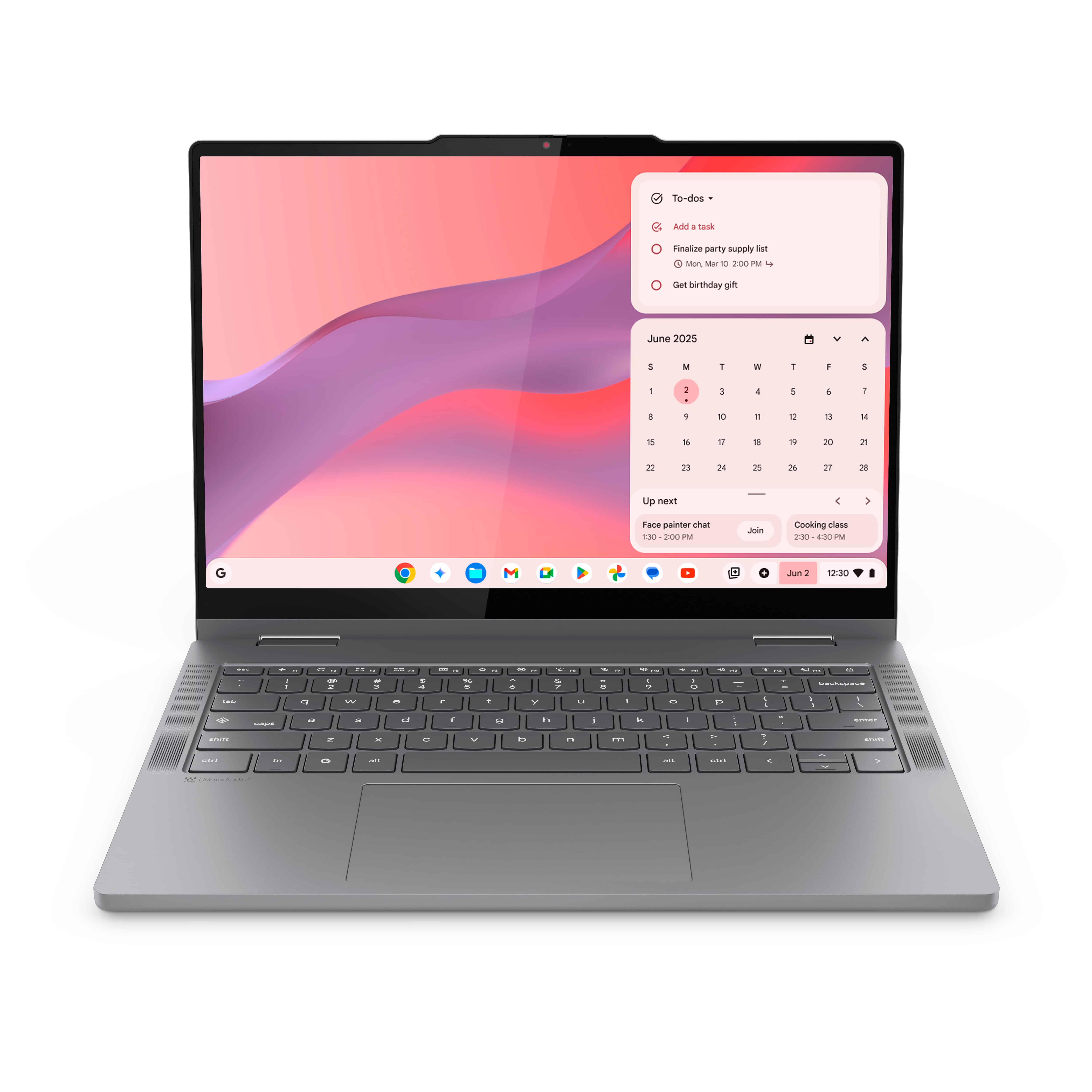Lenovo Chrome 2in1 14IRU10 Intel Core 5 120U Chromebook 35,6 cm (14") Touchscreen WUXGA 8 GB LPDDR5-SDRAM 128 GB UFS Wi-Fi 6E (802.11ax) ChromeOS Engels Grijs (83LL0002MH) thumbnail
