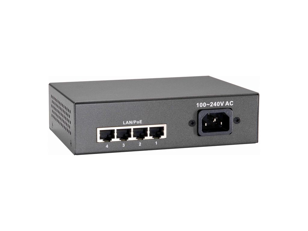 LevelOne 5-Port Fast Ethernet PoE Switch - 802.3at/af PoE - 4 PoE Outputs - 90W (FEP-0511W90) thumbnail