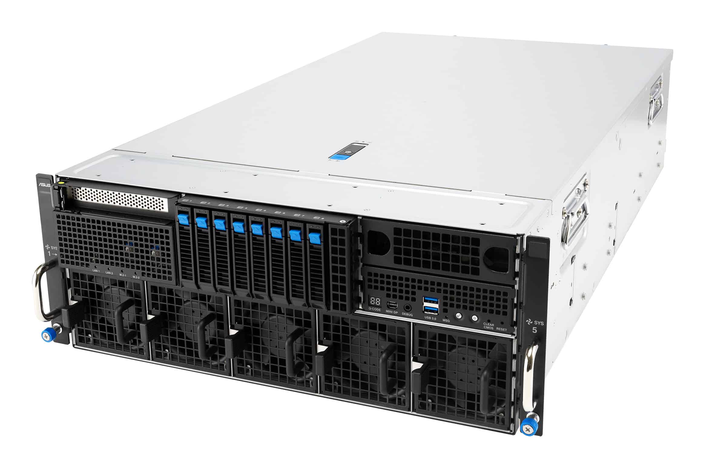 ASUS ESC8000A-E13P LGA 6096 Rack (4U) Zilver, Zwart (90SF0404-M00ZR0) thumbnail