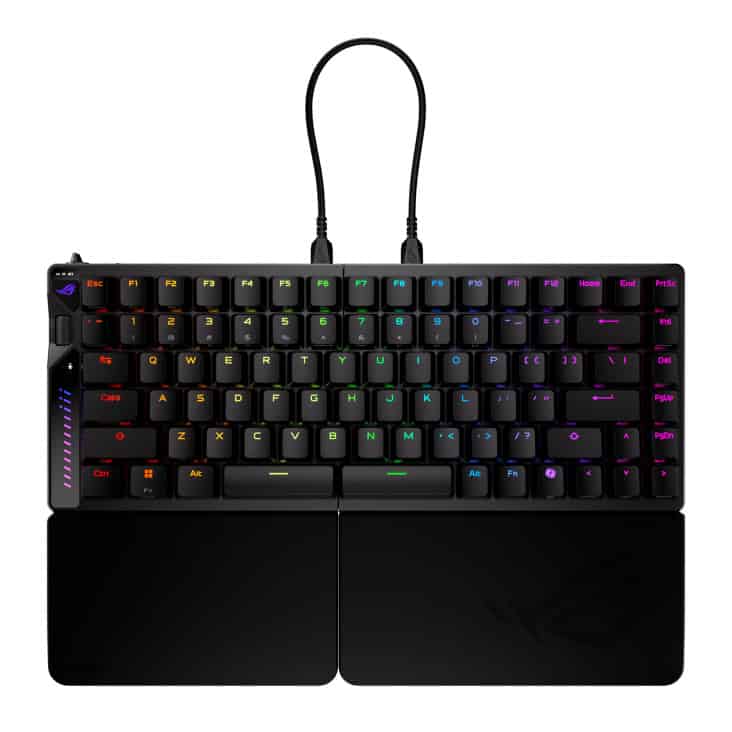 ASUS ROG Falcata toetsenbord Gamen USB + RF Wireless + Bluetooth Zwart (90MP043H-BKUA20) thumbnail