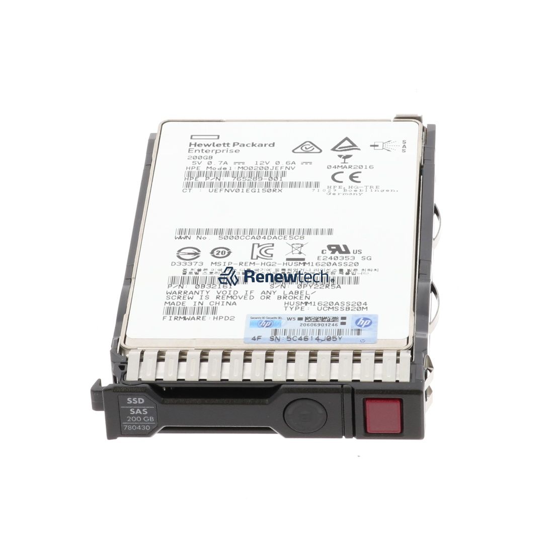 HP 200GB 12GB SAS SSD (779164-B21-RFB) thumbnail