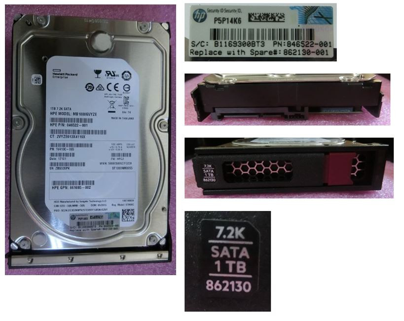HP 1TB SATA 6G 7.2K LFF LP DS HDD (862130-001-RFB) thumbnail