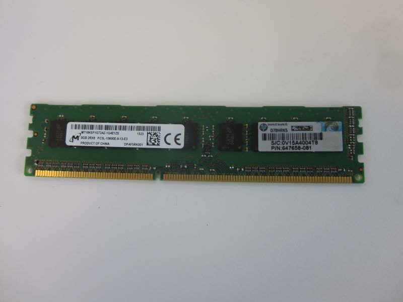 HP 8GB 2RX8 PC3L10600E9 KIT (647658-081) thumbnail