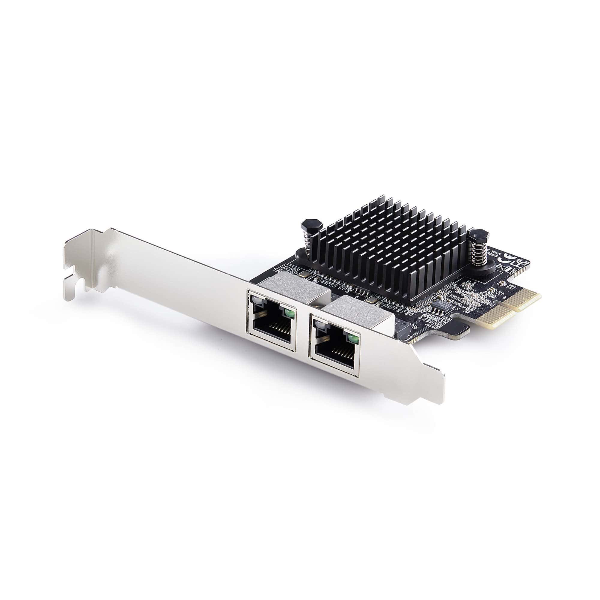 StarTech.com 2-Port 5G Gigabit PCIe Ethernet Adapter Kaart, 5G/2.5G/1G/100M/10M PCI Express Netwerkkaart, Realtek RTL8126, Windows en Linux, TAA Compliant (PR25GR-NETWORK-CARD) thumbnail