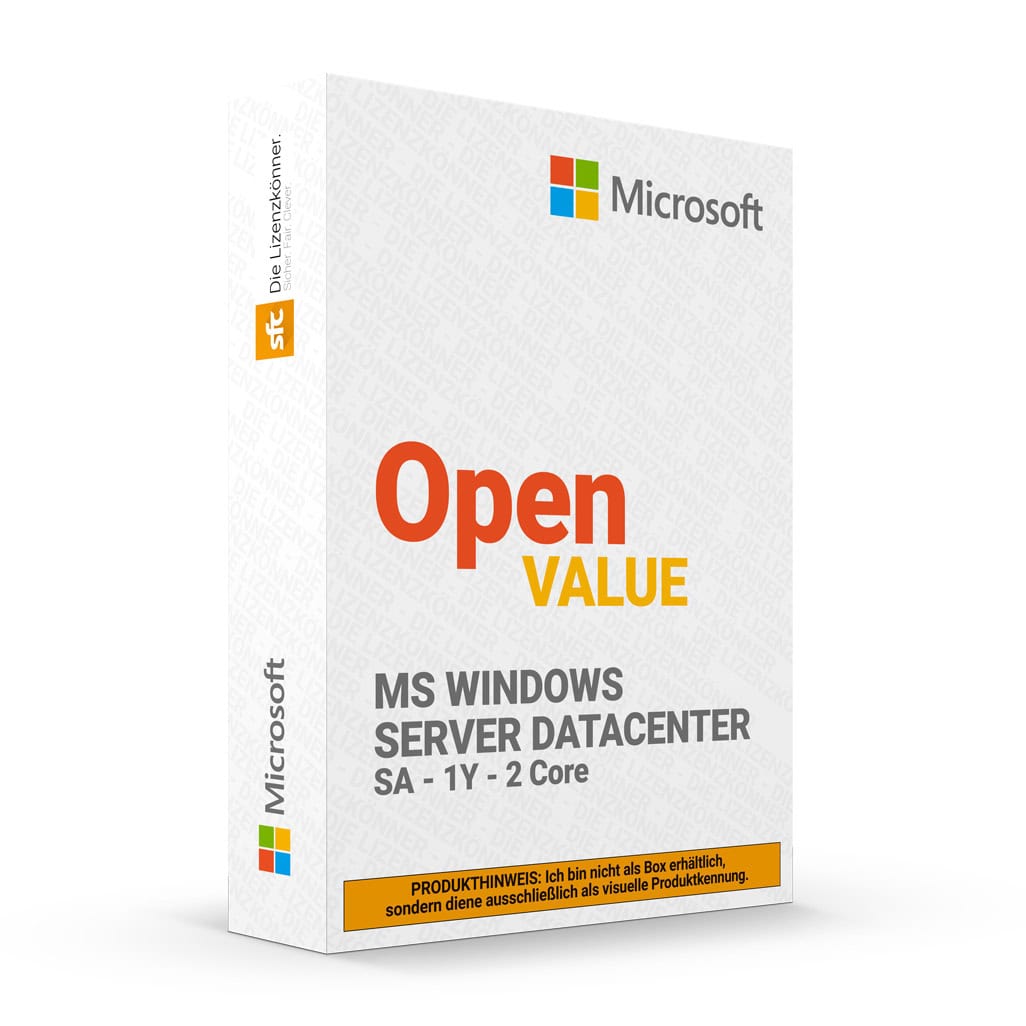 Microsoft OV-NL Windows Server DC Core SA 1Y AqY1 2 Proc (9EA-00327) thumbnail