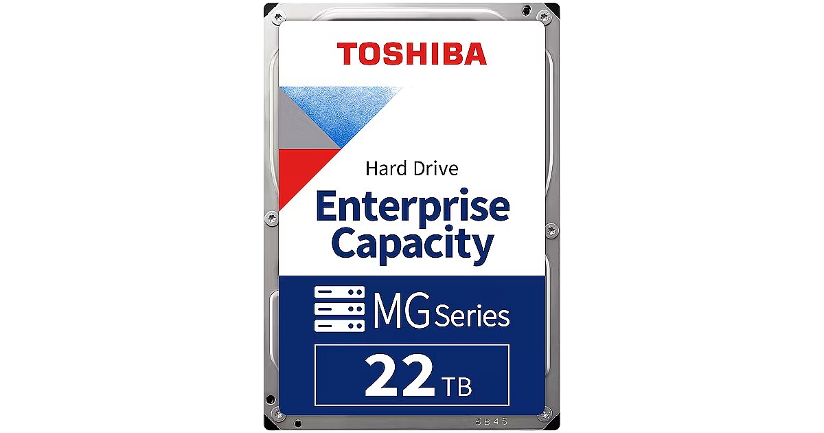 Toshiba MG10F Series MG10AFA22TE - Hard drive - 22 TB - internal - 3.5inch (8.9 cm) (HDEB00NGEA51F) thumbnail