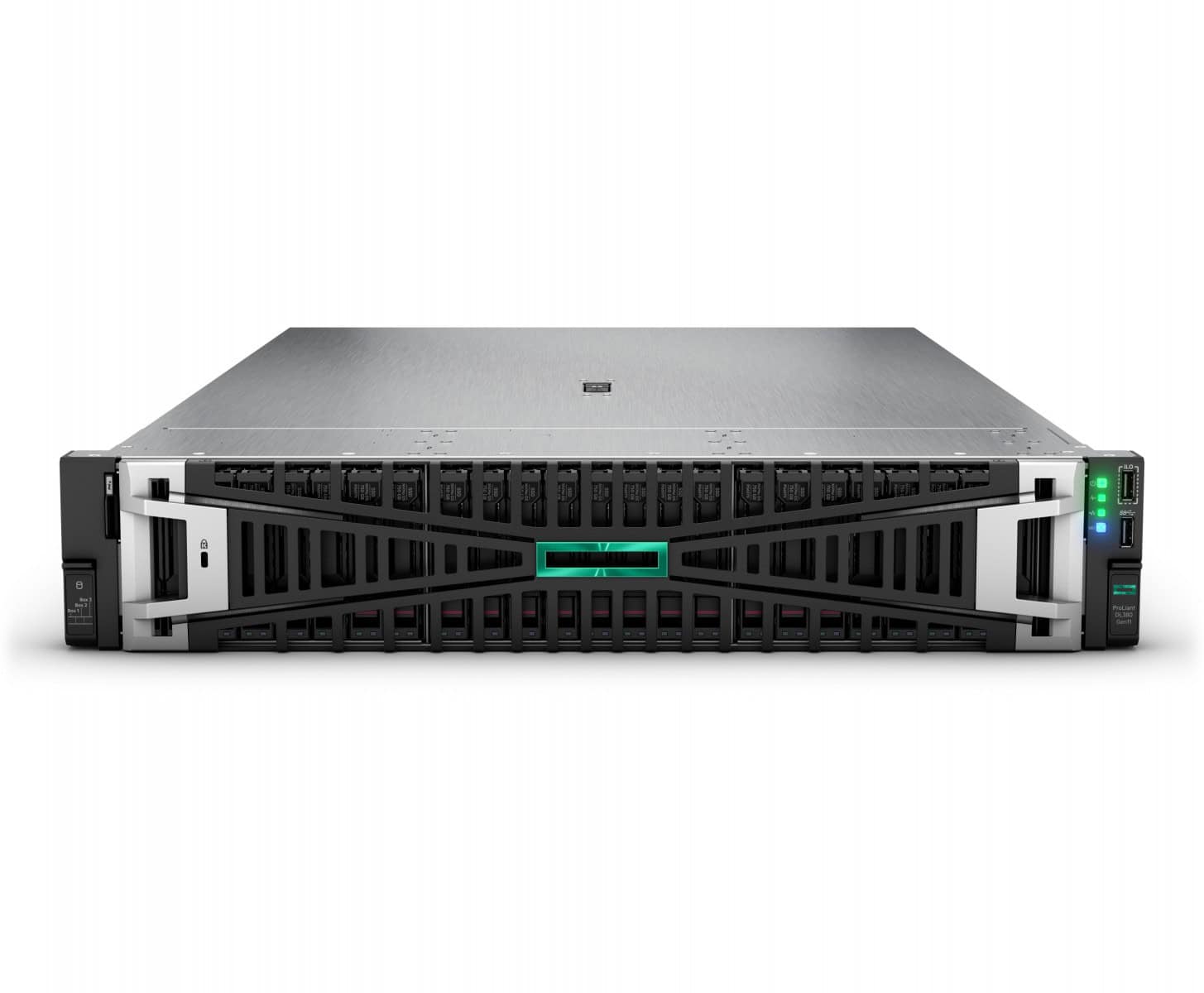 HPE ProLiant DL380 Gen11 4510 2.4GHz 12c 1P 2x32GB-R 8SFF 1x7.68TB NVMe SSD 2x1000W PS EU Server (P86703-425) thumbnail