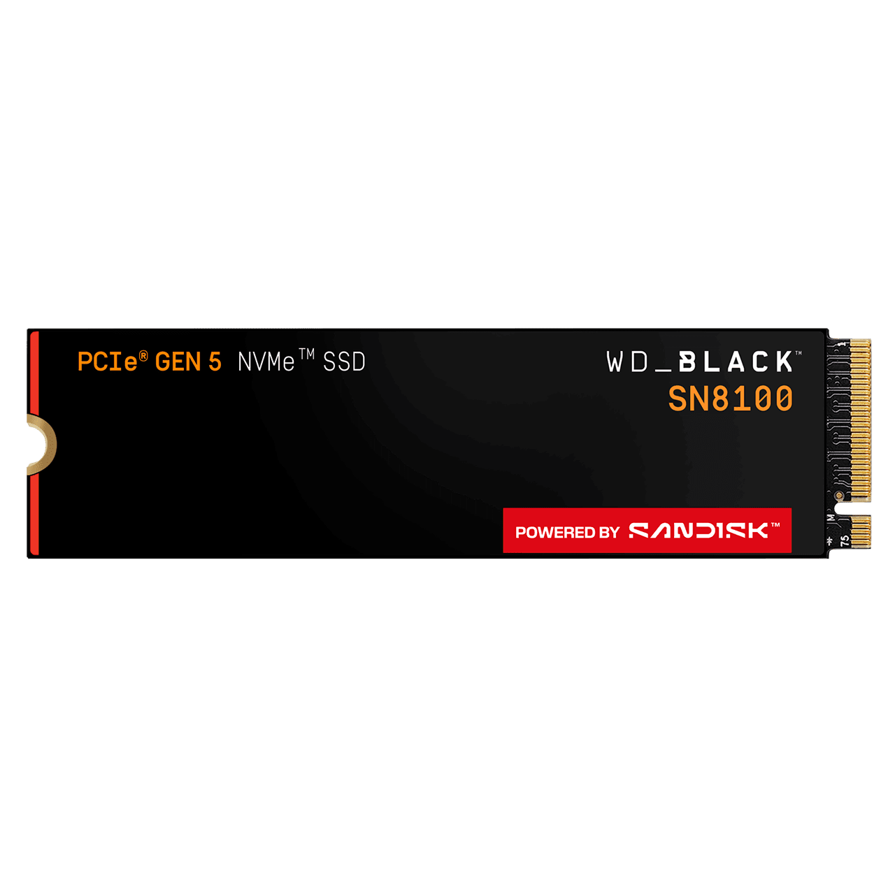 Sandisk WD_BLACK SN8100 NVMe SSD 8TB Retail NVMe / M.2 2280 / PCIe / 14900MB/s read / 13200MB/s write / Gen5 (WDBCMT0080BNC-WRSN) thumbnail