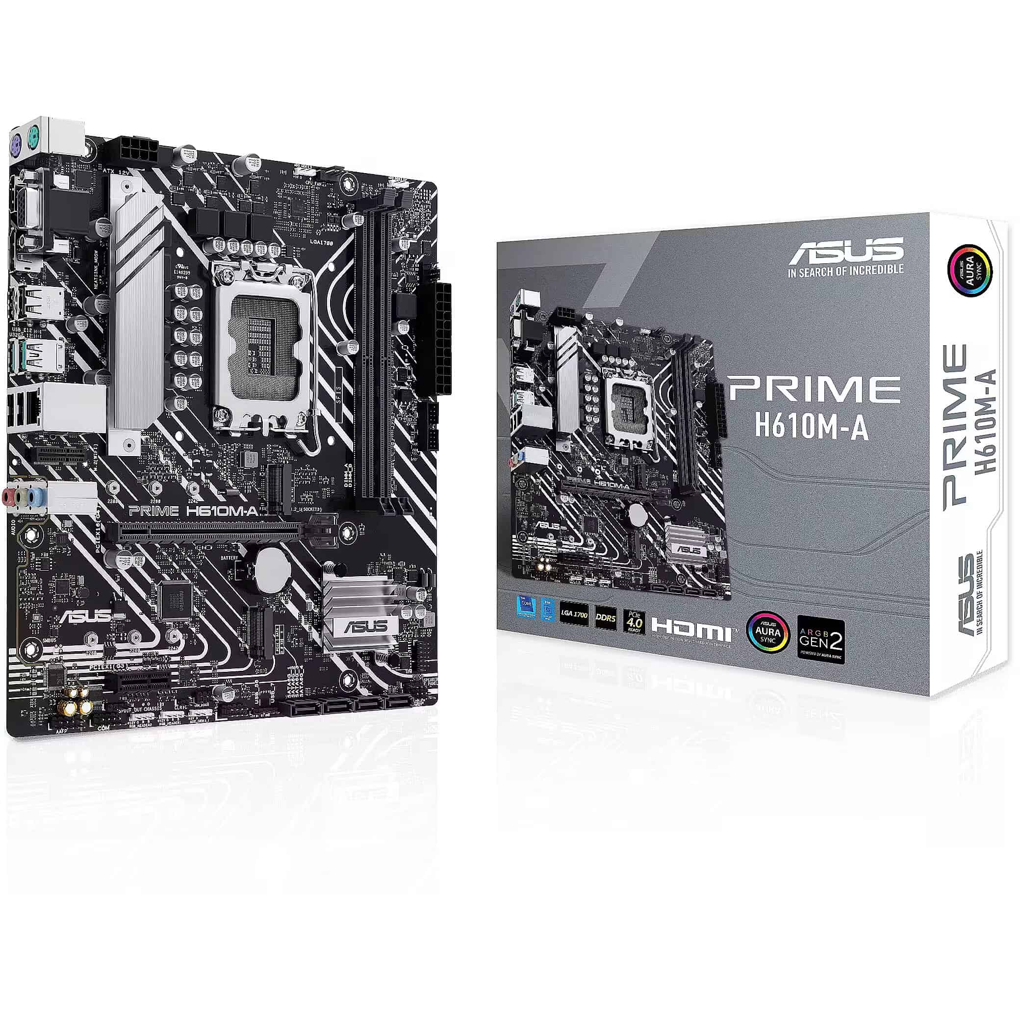 ASUS PRIME H610M-A R2.0 S1700//DP-HDMI-VGA/2xM.2/µATX NEW! With internal USB-C - Mainboard - Micro/Mini/Flex-ATX (90MB1MJ0-M0EAY (90MB1MJ0-M0EAY0) thumbnail